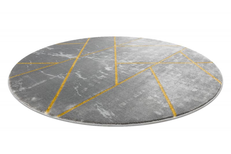 Kusový koberec Emerald geometric 1012 grey and gold kruh 4
