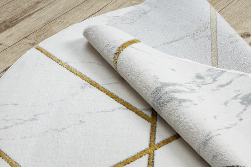 Kusový koberec Emerald geometric 1012 cream and gold kruh 6