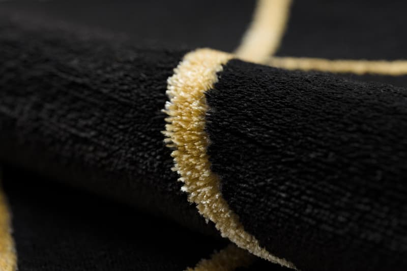 Kusový koberec Emerald geometric 1012 black and gold kruh 5
