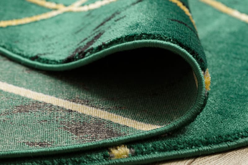 Kusový koberec Emerald geometric 1012 green and gold kruh 7