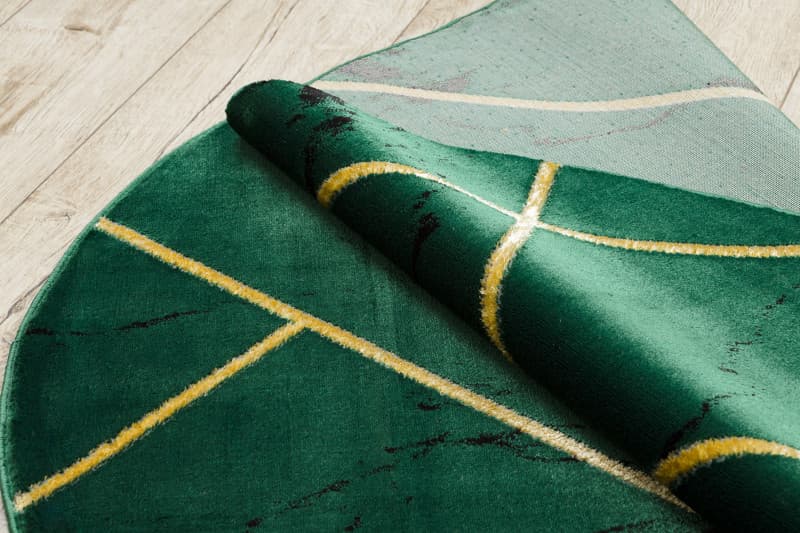 Kusový koberec Emerald geometric 1012 green and gold kruh 8