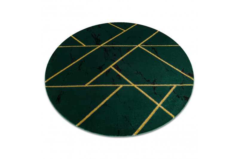 Kusový koberec Emerald geometric 1012 green and gold kruh 3