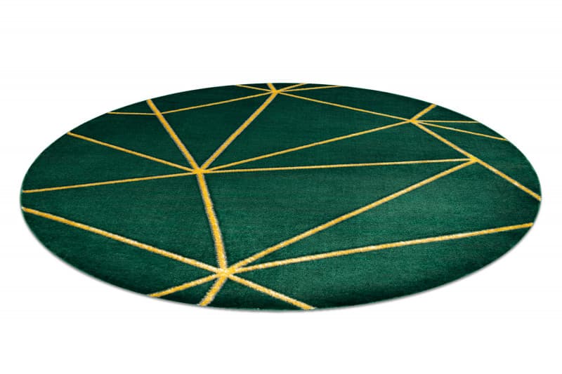 Kusový koberec Emerald 1013 green and gold kruh 4