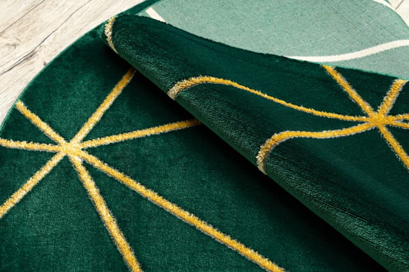 Kusový koberec Emerald 1013 green and gold kruh 9