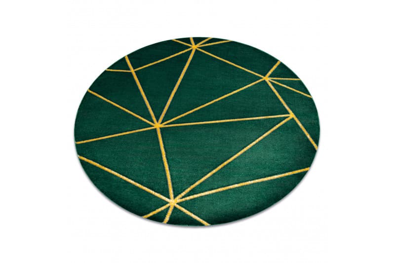 Kusový koberec Emerald 1013 green and gold kruh 3