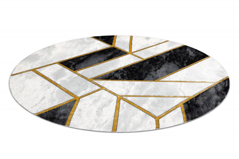 Kusový koberec Emerald 1015 black and gold kruh 4