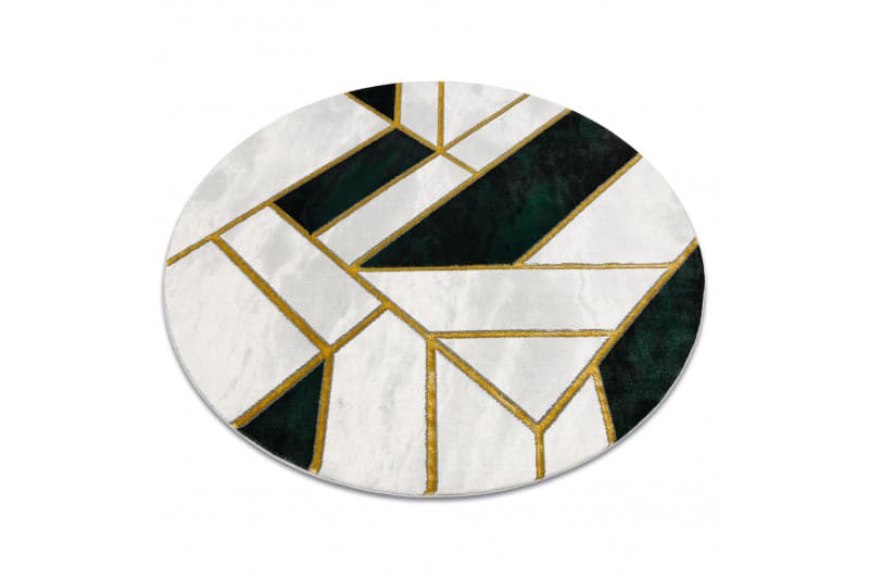 Kusový koberec Emerald 1015 green and gold kruh 3