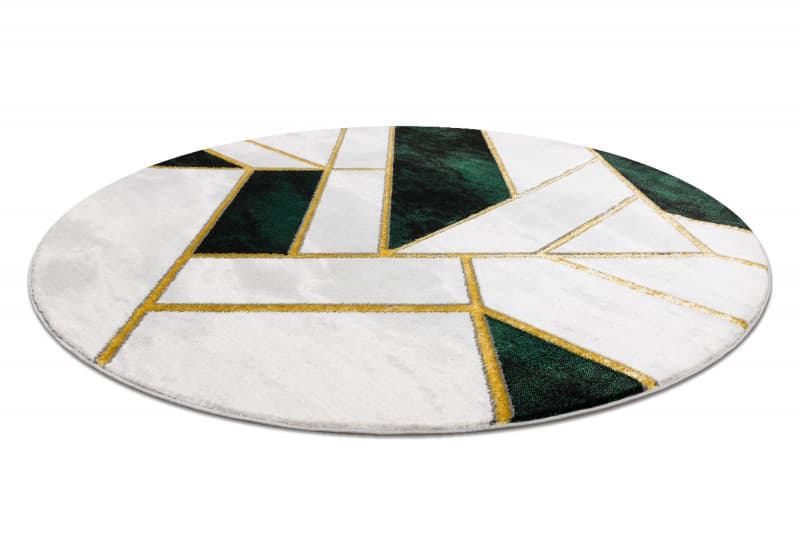 Kusový koberec Emerald 1015 green and gold kruh 4