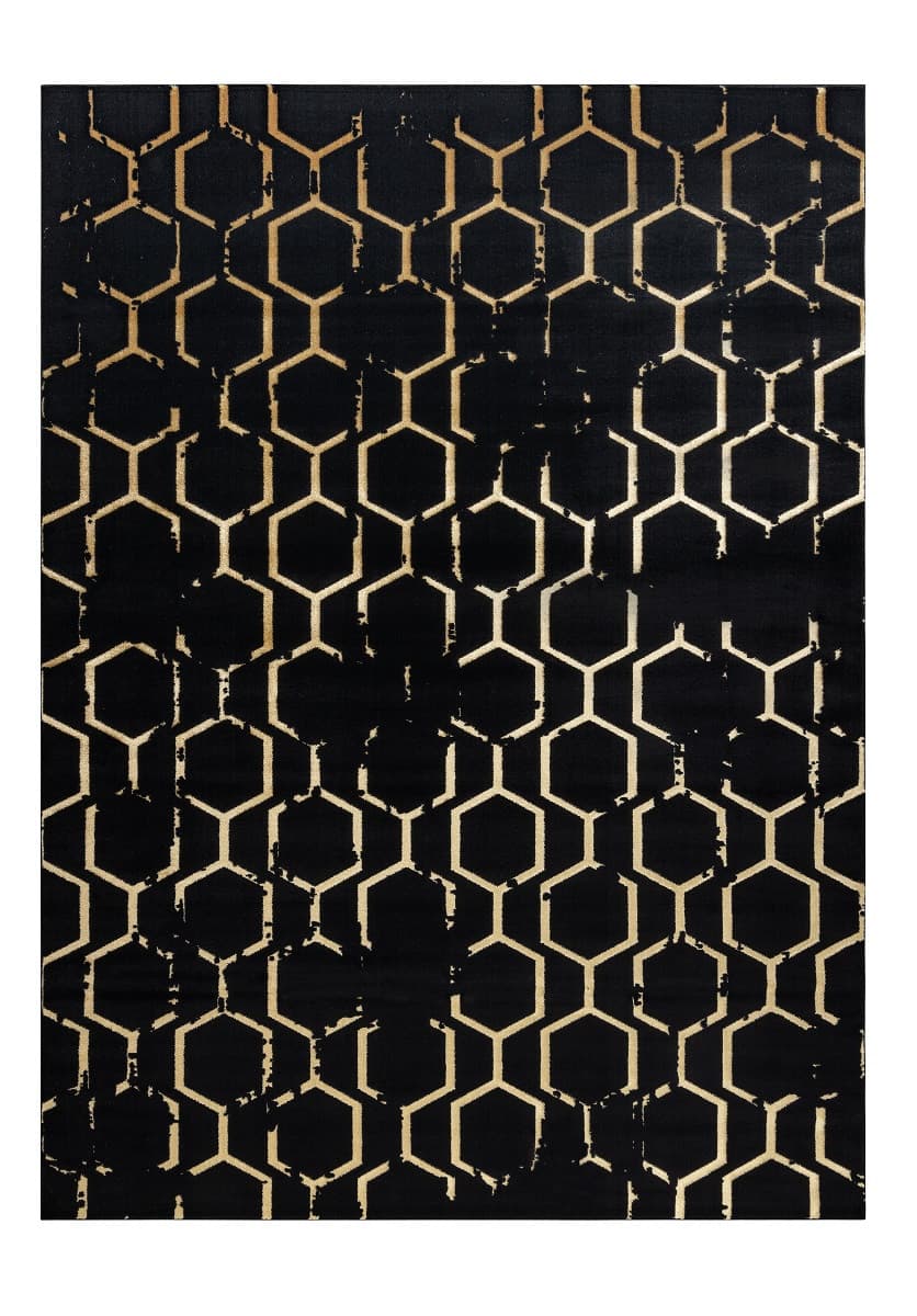 Kusový koberec Gloss 407C 86 black/gold