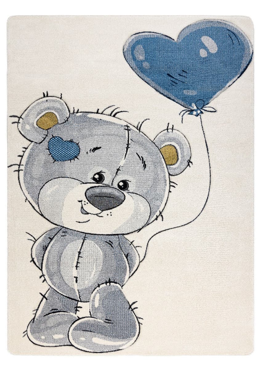 Dětský kusový koberec Petit E1593 Teddy bear cream