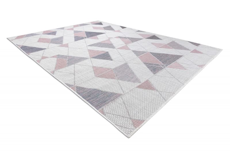 Kusový koberec Sion Sisal Triangles B3006A ecru/pink – na ven i na doma 4