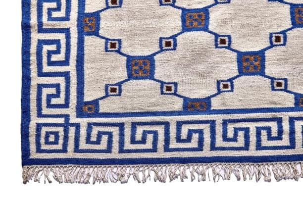 Ručně vázaný kusový koberec Geo Desp P82 Silver Blue 4