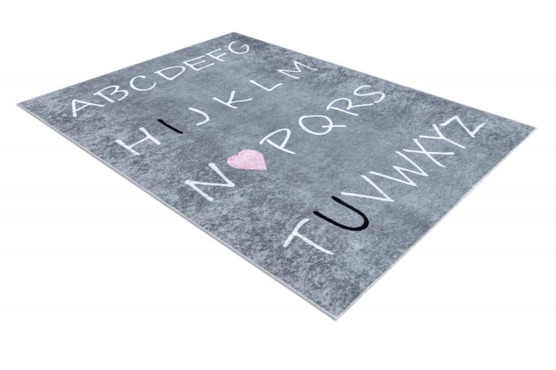 Dětský kusový koberec Junior 52106.801 Alphabet grey 4