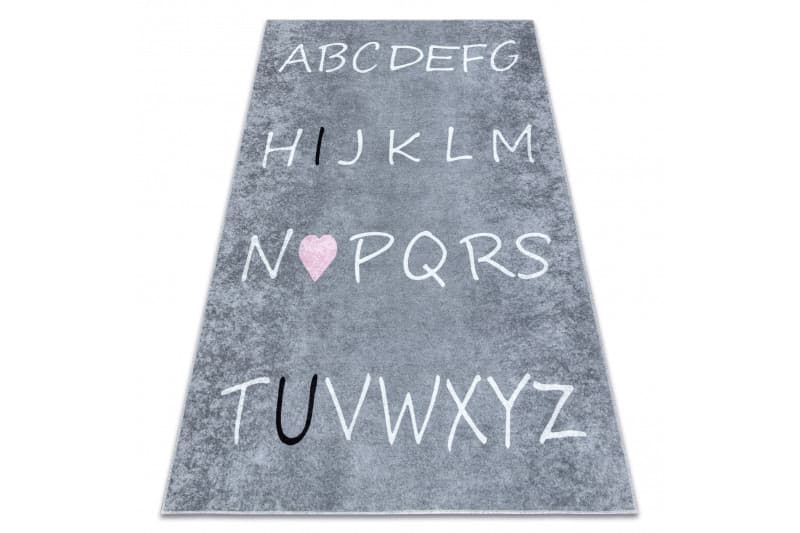 Dětský kusový koberec Junior 52106.801 Alphabet grey 3