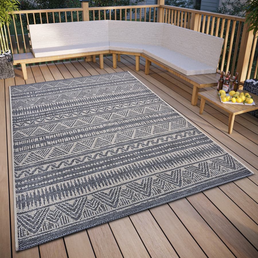 Kusový koberec Clyde 105906 Loto Grey Beige – na ven i na doma 2
