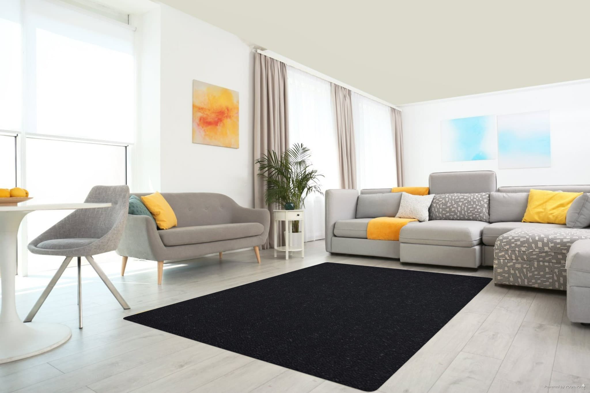 Neušpinitelný kusový koberec Nano Smart 800 černý 2