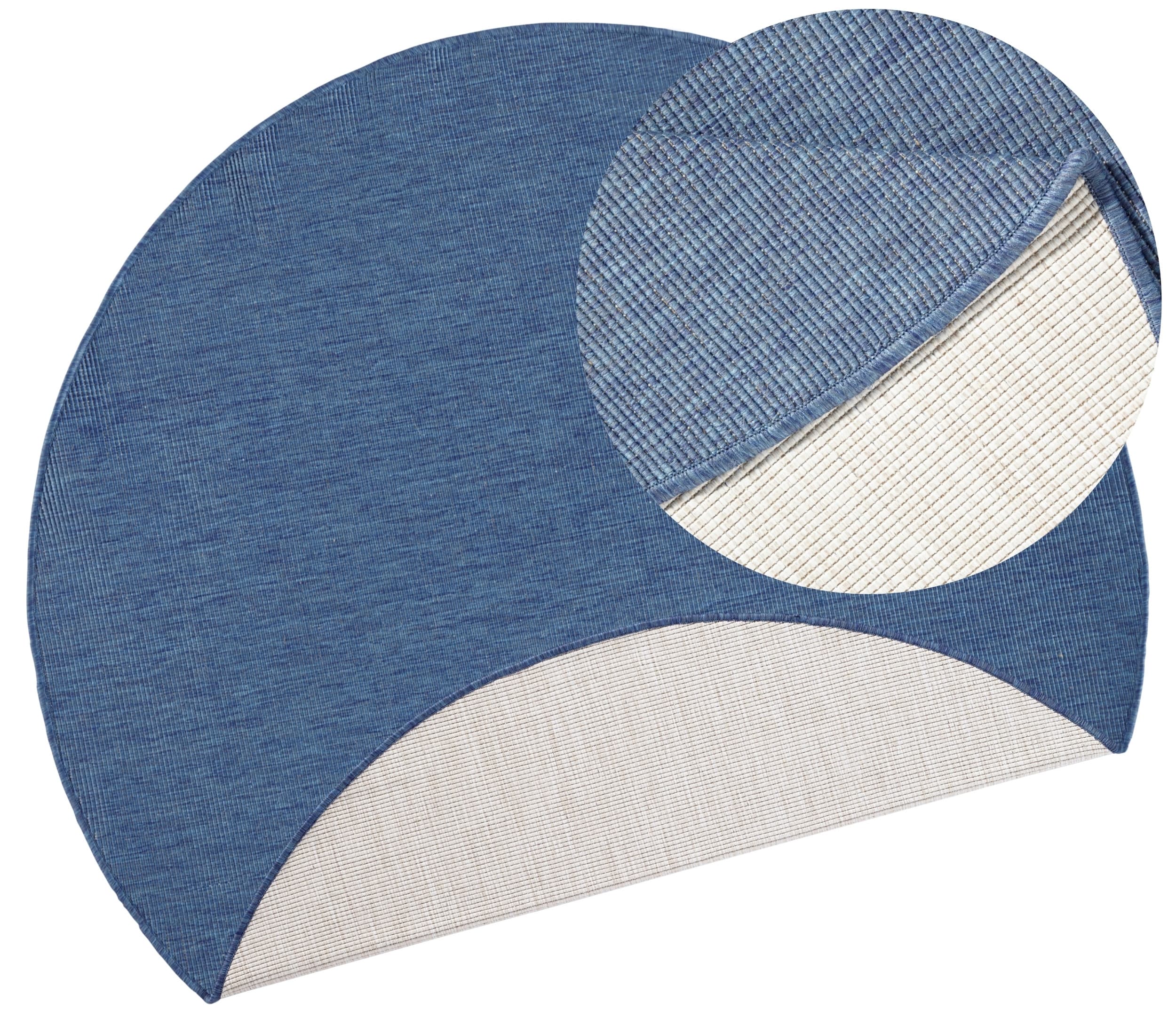 Kusový koberec Twin-Wendeteppiche 103100 blue cream kruh – na ven i na doma 3