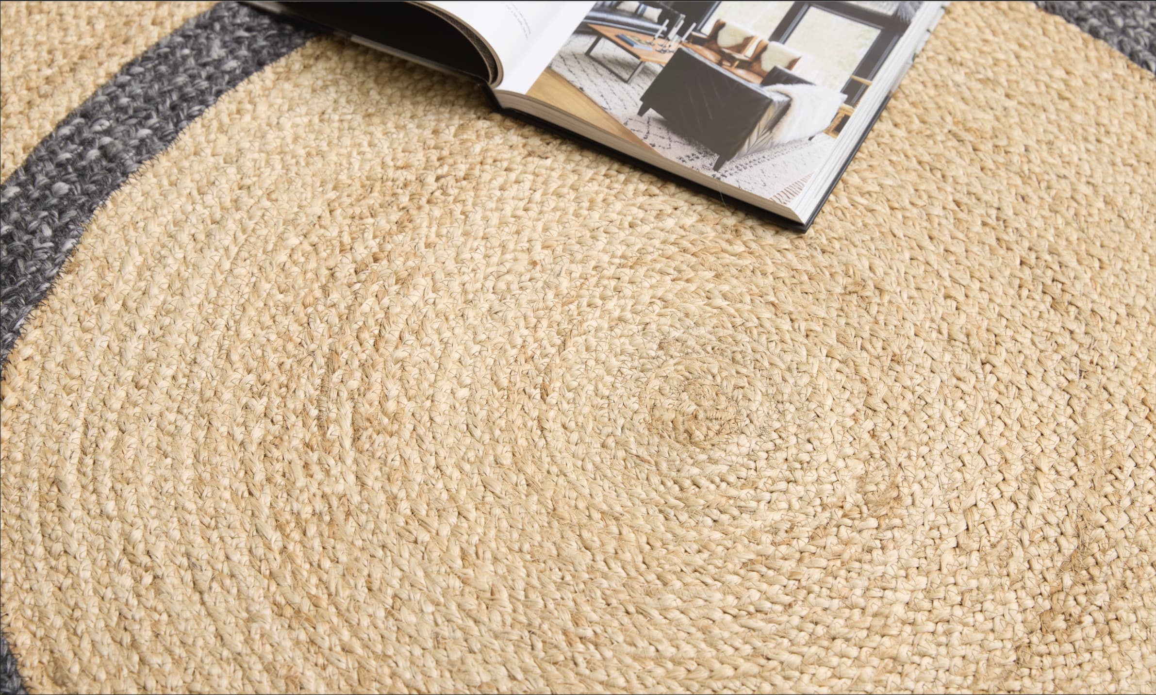 Ručně vázaný kusový koberec Nora J-48 Natural kruh 2