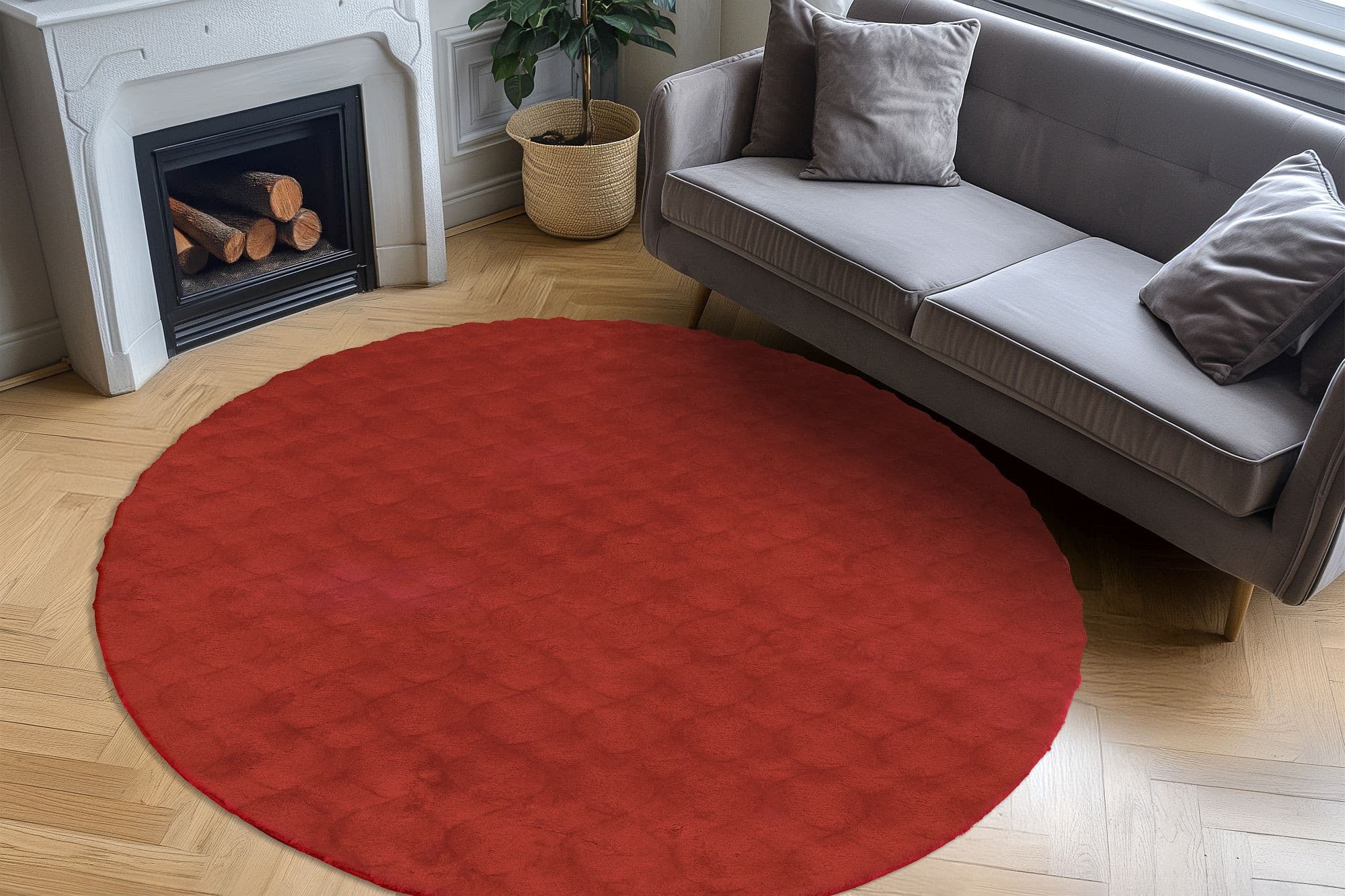 Kusový koberec Diamond Cut 800 Red kruh 3