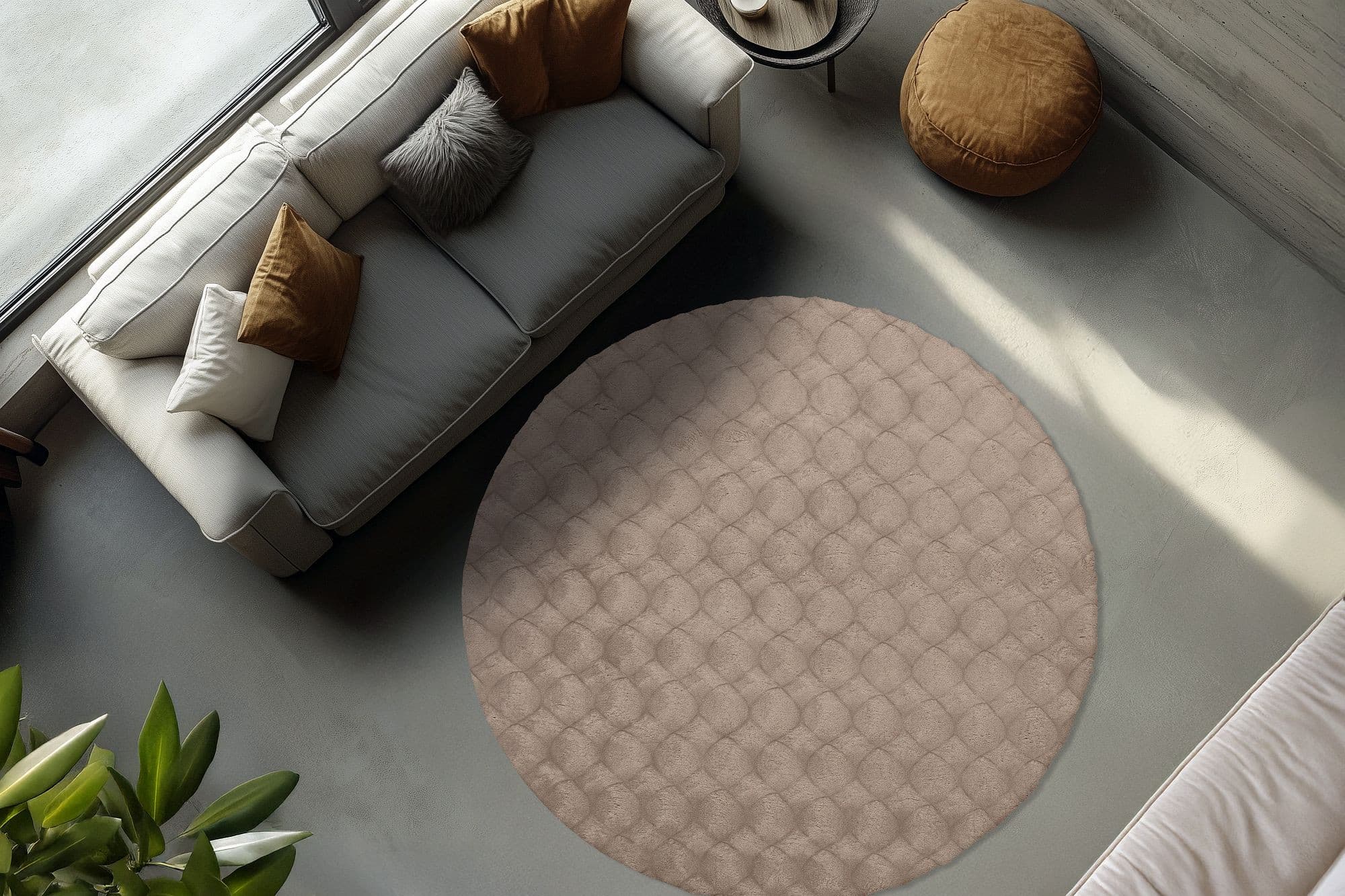 Kusový koberec Diamond Cut 800 Taupe kruh 4