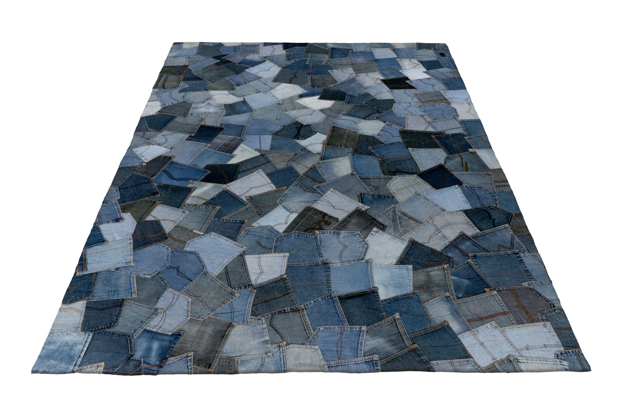 Ručně všívaný kusový koberec My Denim Pocket 465 Blue 6