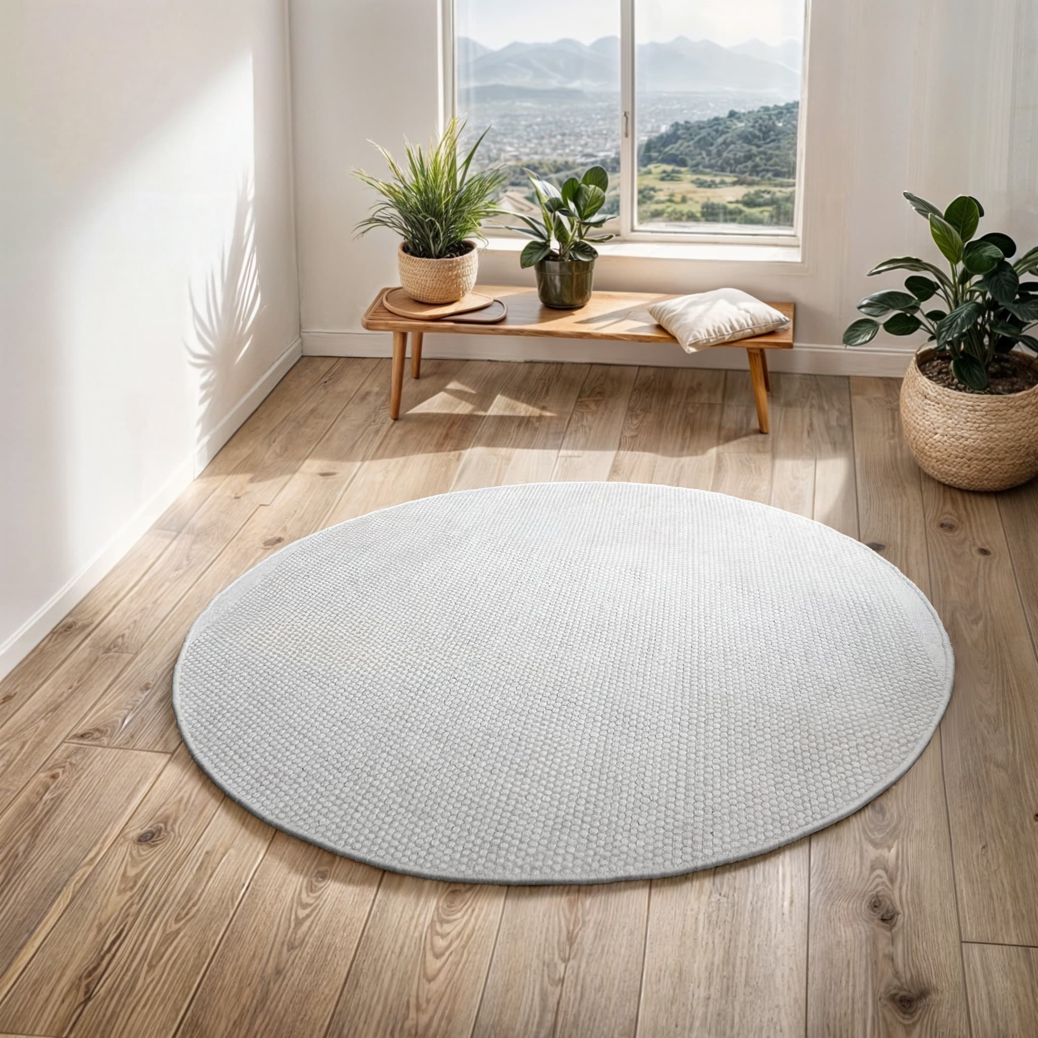 Kusový koberec Wooly Dreamscape naturweiß kruh 10