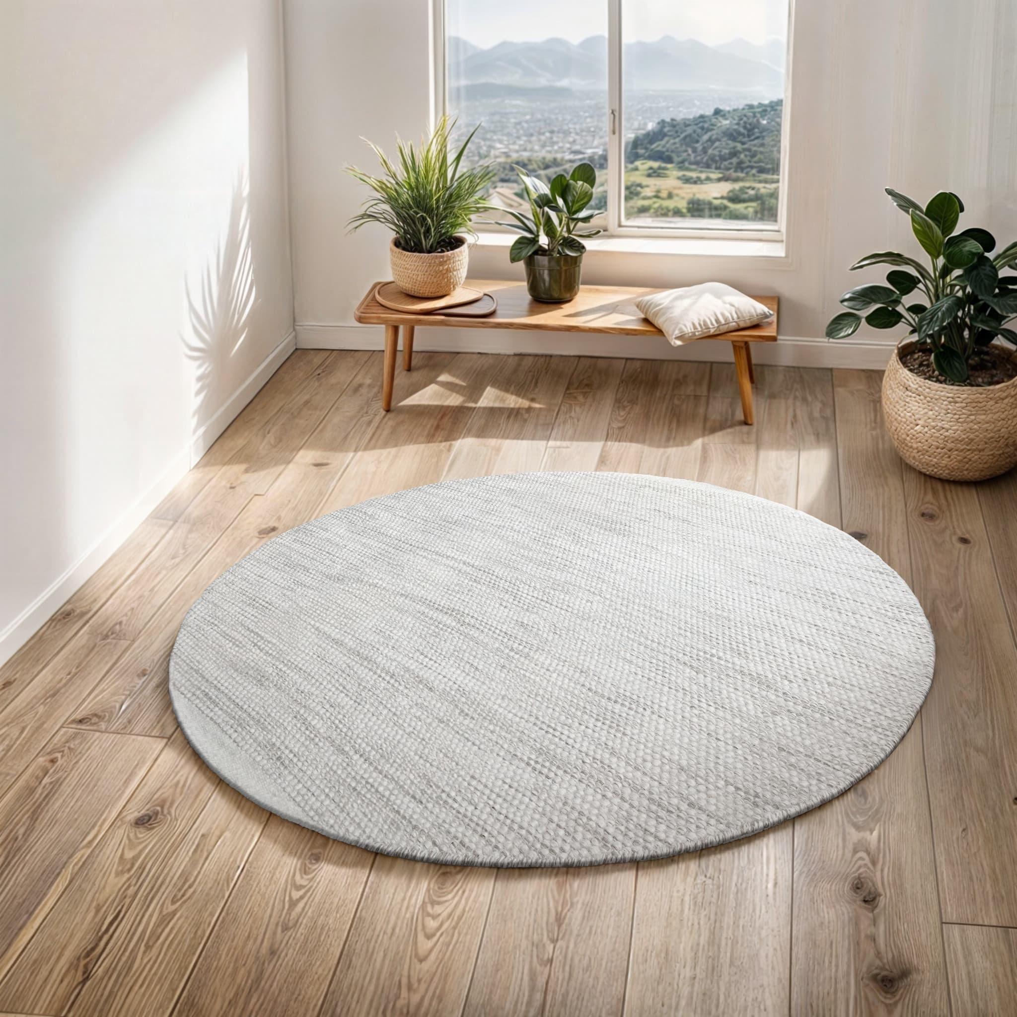 Kusový koberec Wooly Oasis natur kruh 2