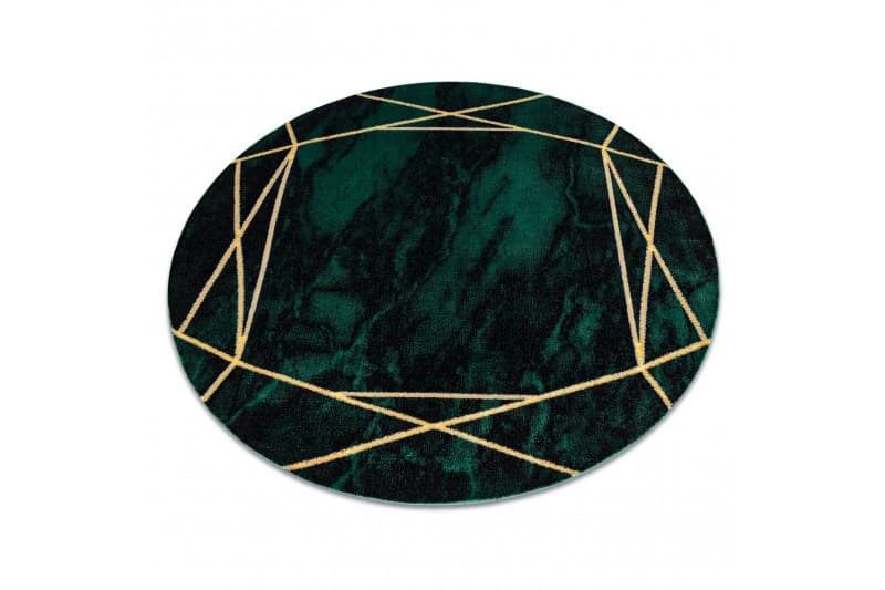 Poškozený Kusový koberec Emerald 1022 green and gold kruh 5
