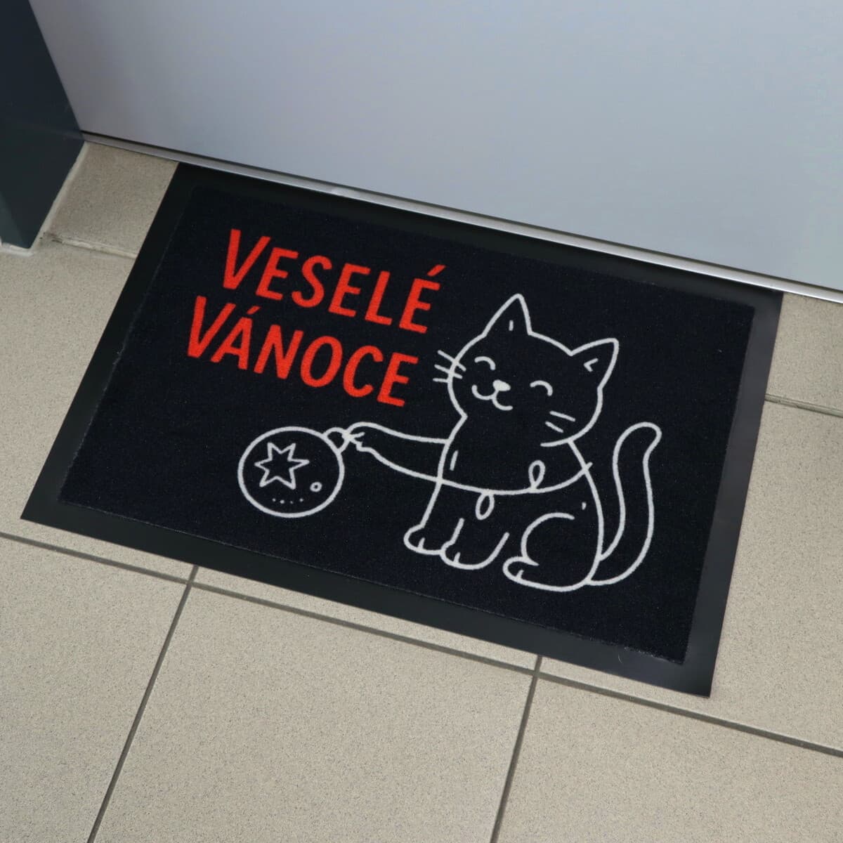 Rohožka Veselé Vánoce s kočkou 7