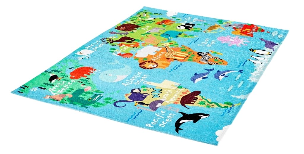 Dětský kusový koberec Torino kids 233 World MAP 4