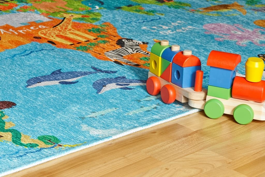 Dětský kusový koberec Torino kids 233 World MAP 3