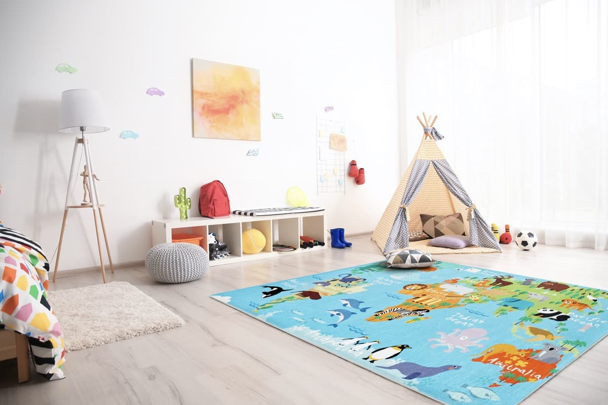 Dětský kusový koberec Torino kids 233 World MAP 2