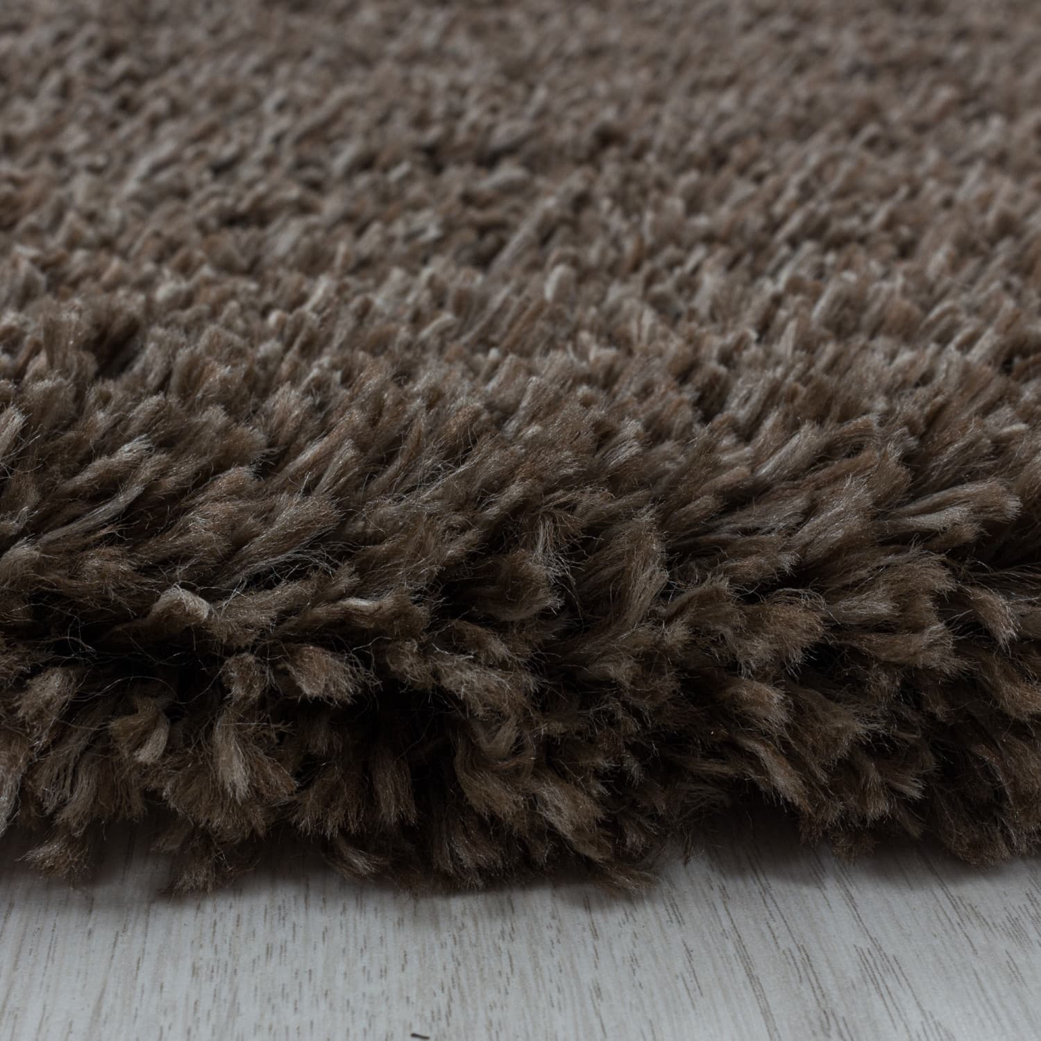 Kusový koberec Fluffy Shaggy 3500 brown kruh 3