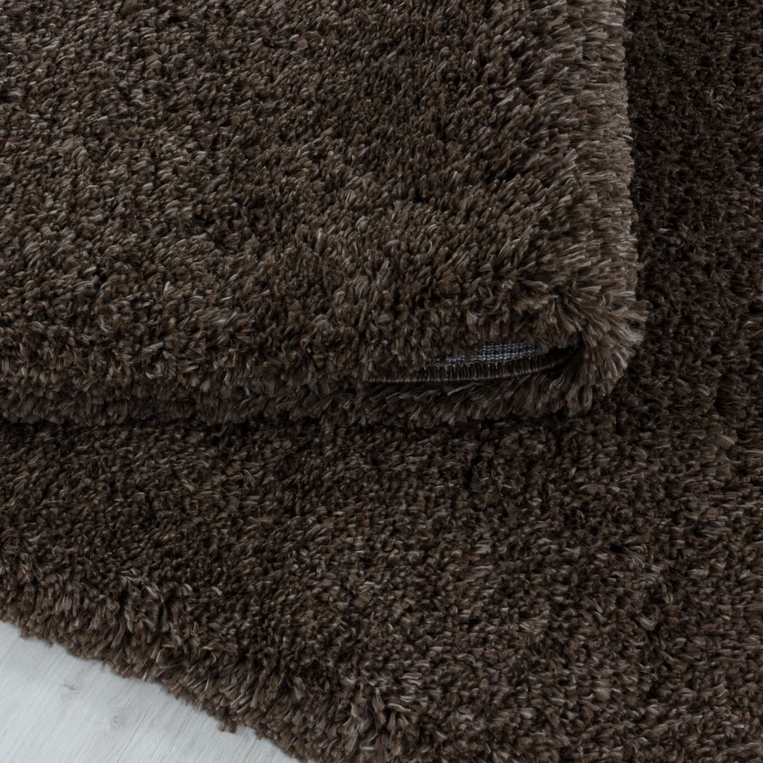Kusový koberec Fluffy Shaggy 3500 brown kruh 4