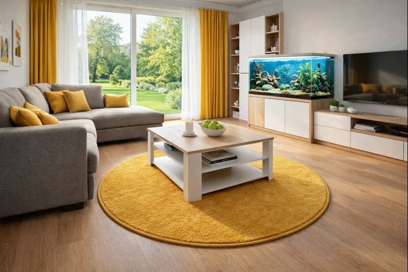 Kusový koberec Eton Exklusive žlutý kruh 2