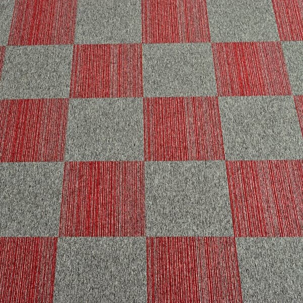 Kobercový čtverec Coral Lines 60380-50 červeno-šedý 6