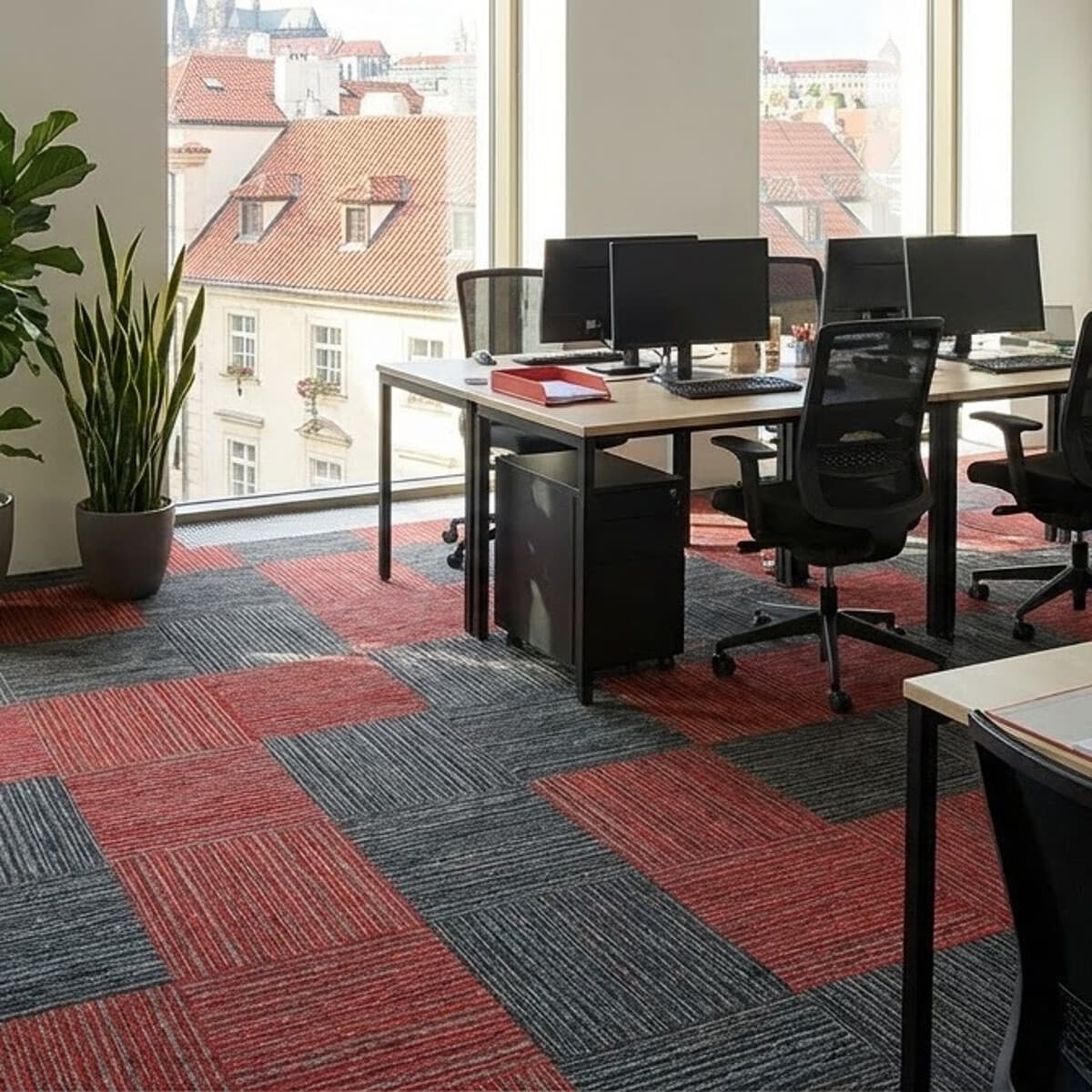 Kobercový čtverec Coral Lines 60360-50 modro-šedý 7