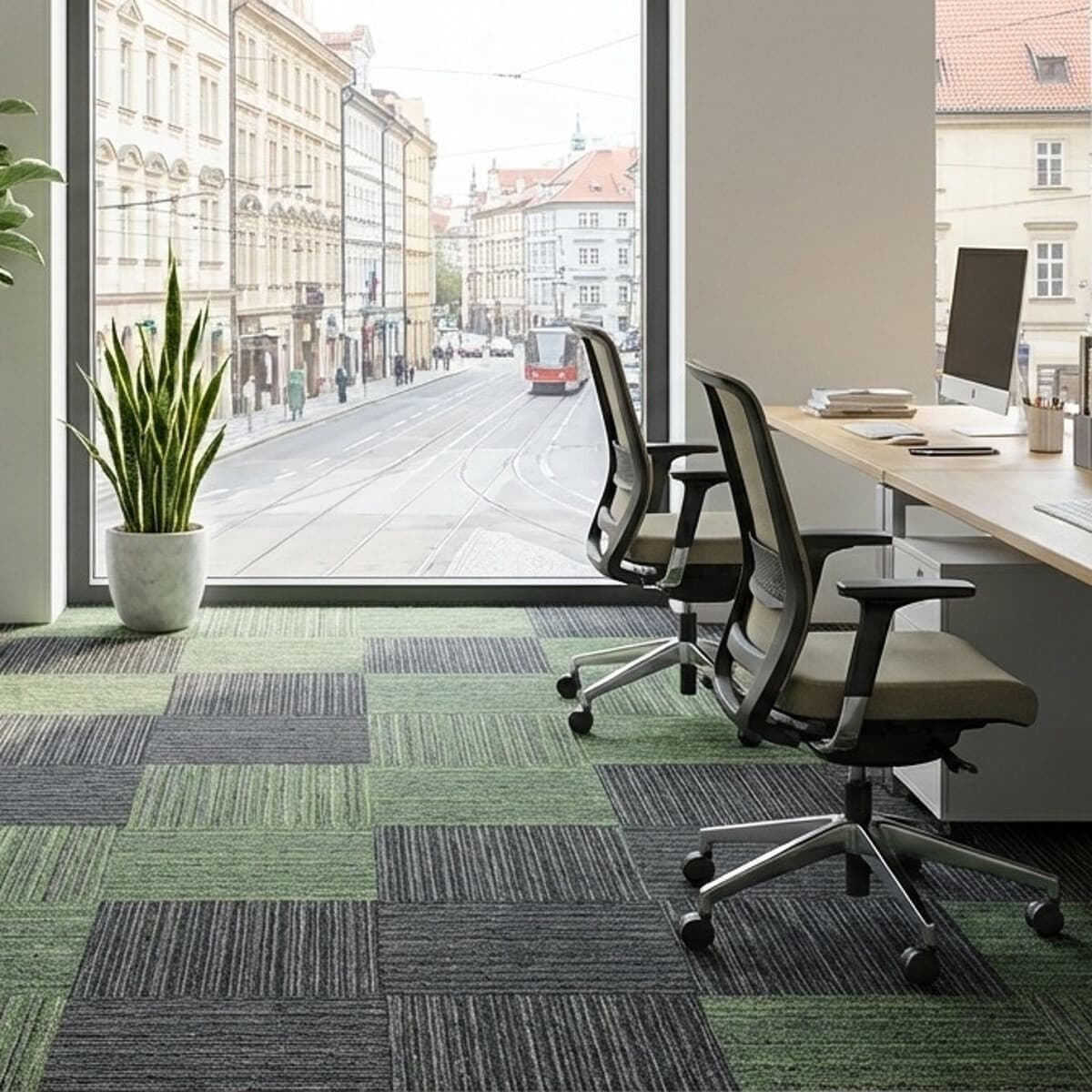 Kobercový čtverec Coral 58360-50 modrý 7