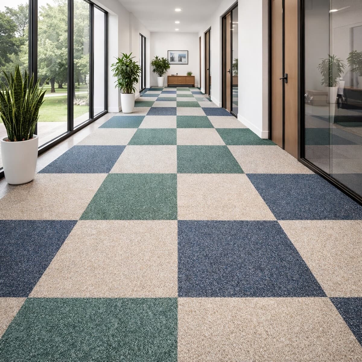 Kobercový čtverec Sonar 4441 zelený 2