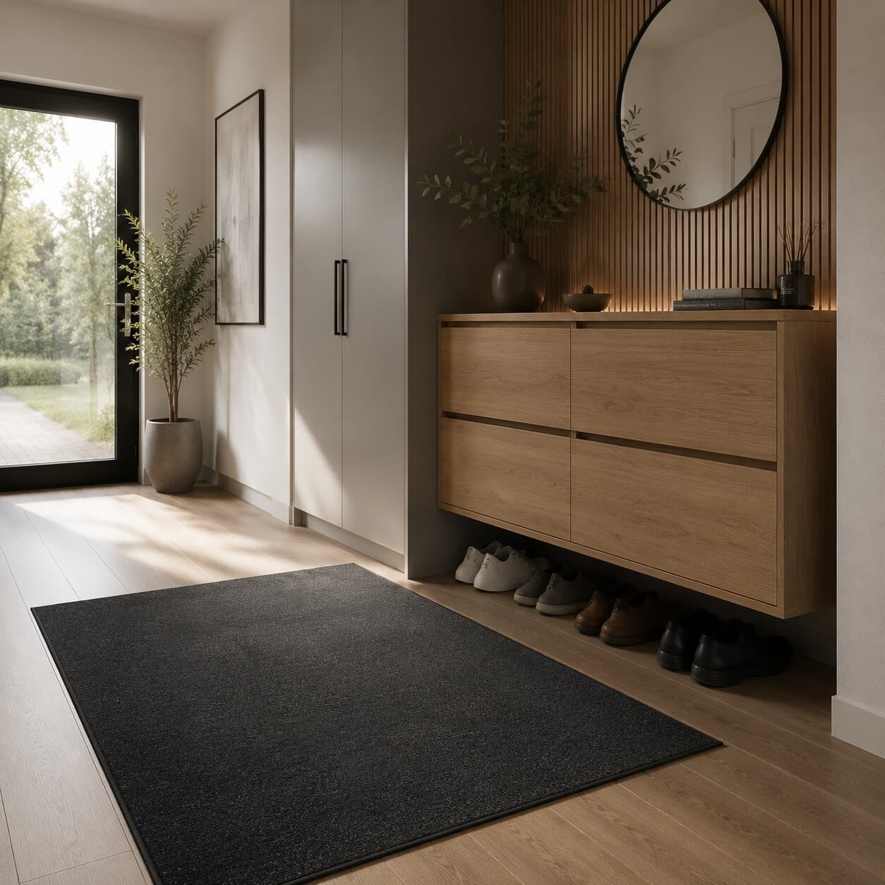 Kusový koberec Quick step antracit čtverec 2