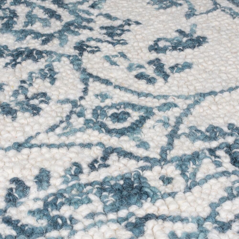 Kusový koberec Wool Loop Yasmin Ivory/Blue 3