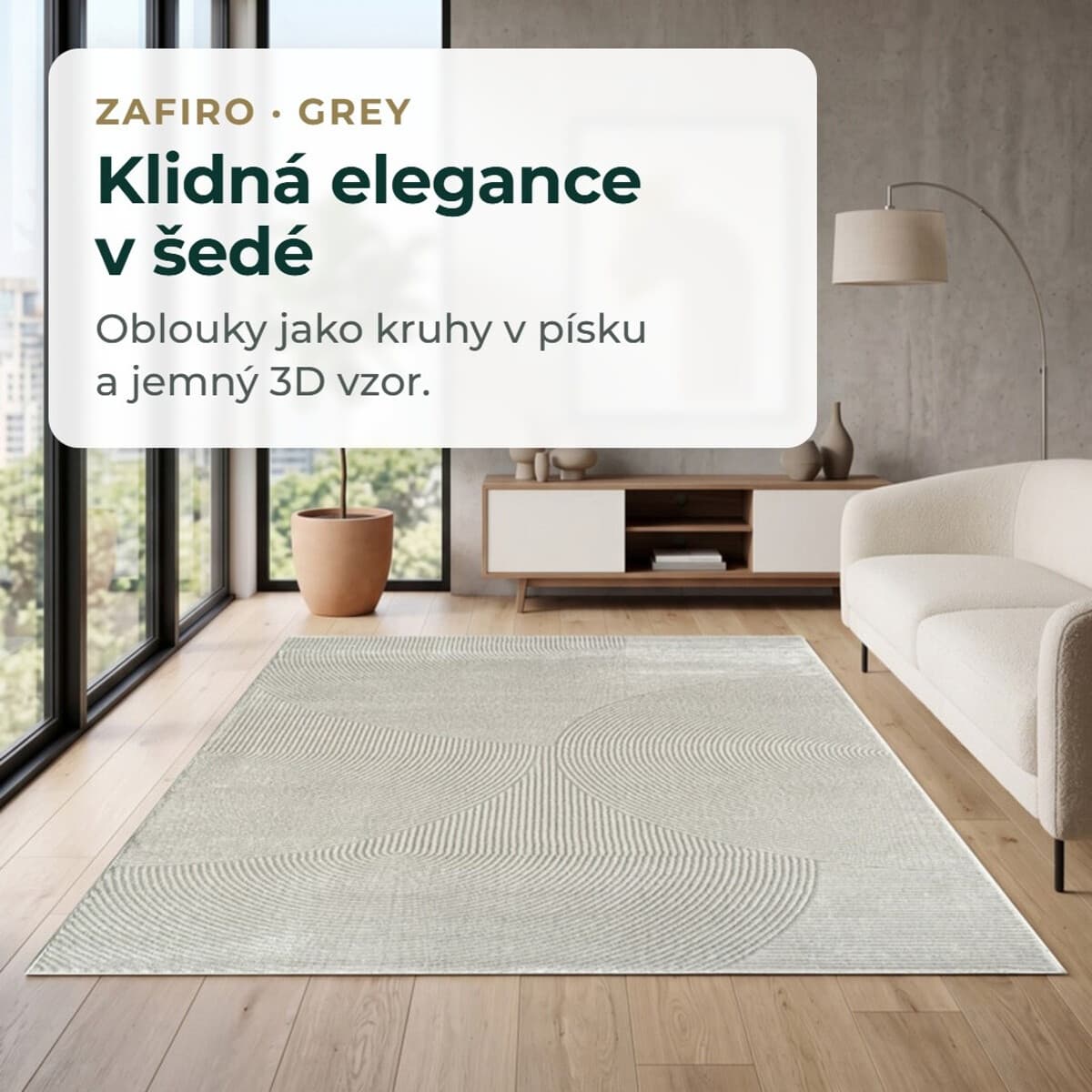 Kusový koberec Zafiro 25 Grey 6