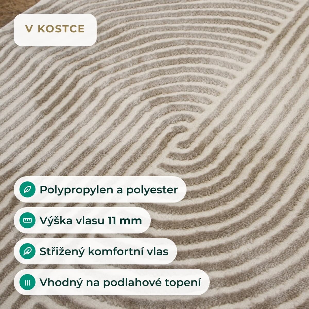 Kusový koberec Zafiro 19 Gold 7