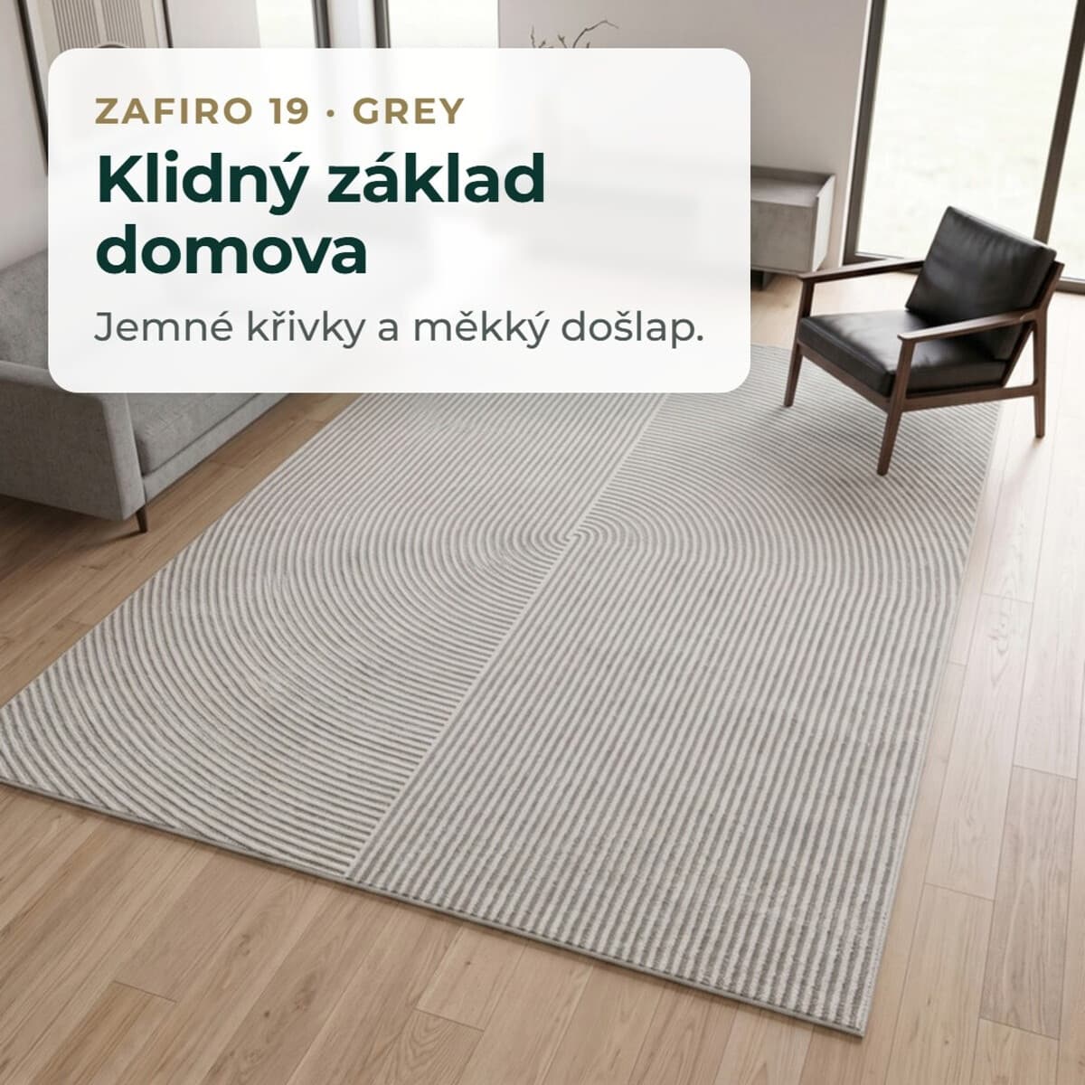 Kusový koberec Zafiro 19 Grey 8