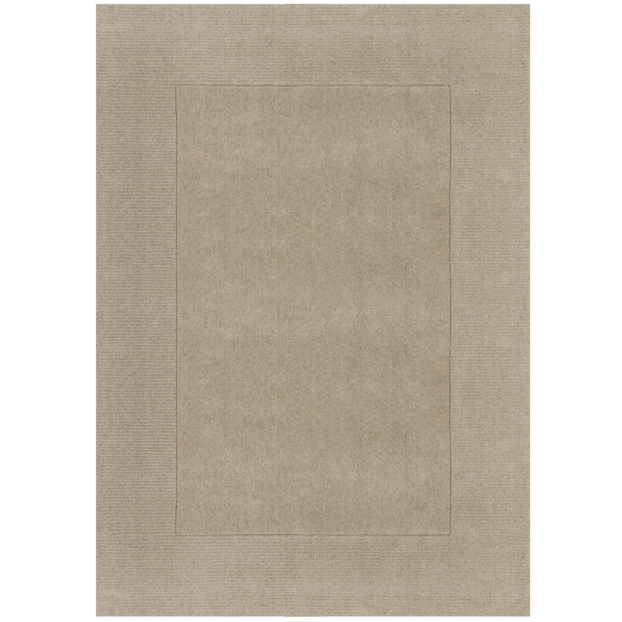Kusový ručně tkaný koberec Tuscany Textured Wool Border Natural