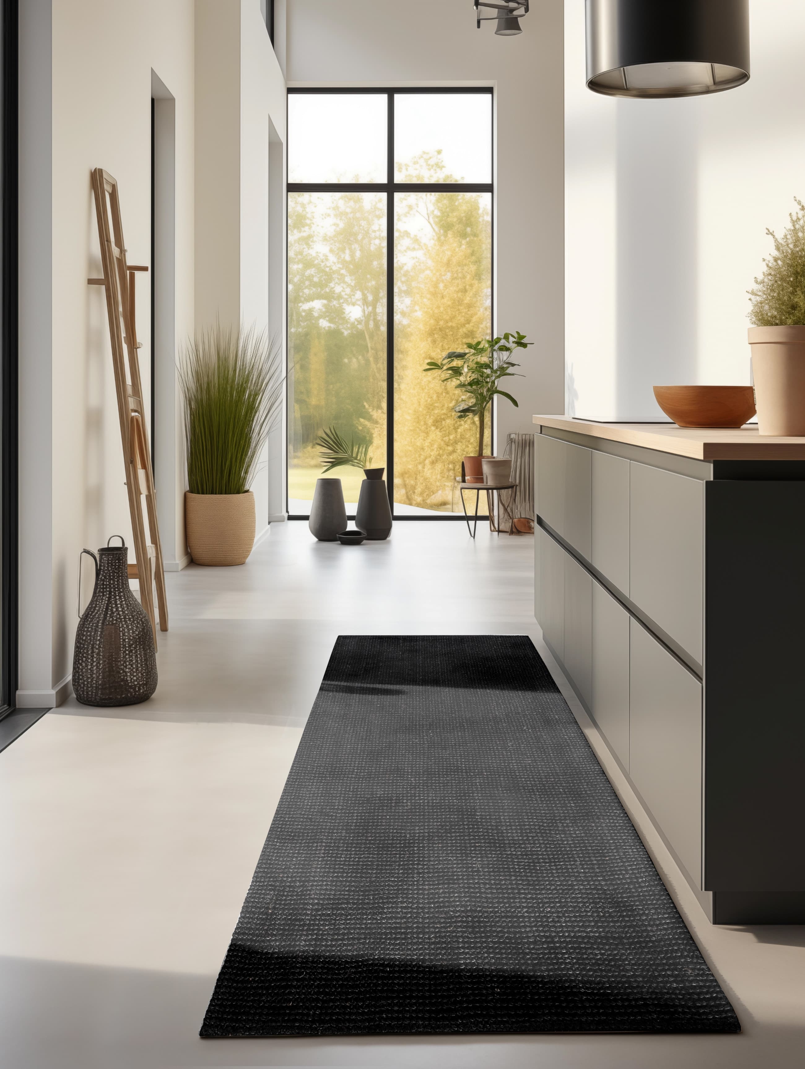 Běhoun Bouclé Jute 105976 Black 2