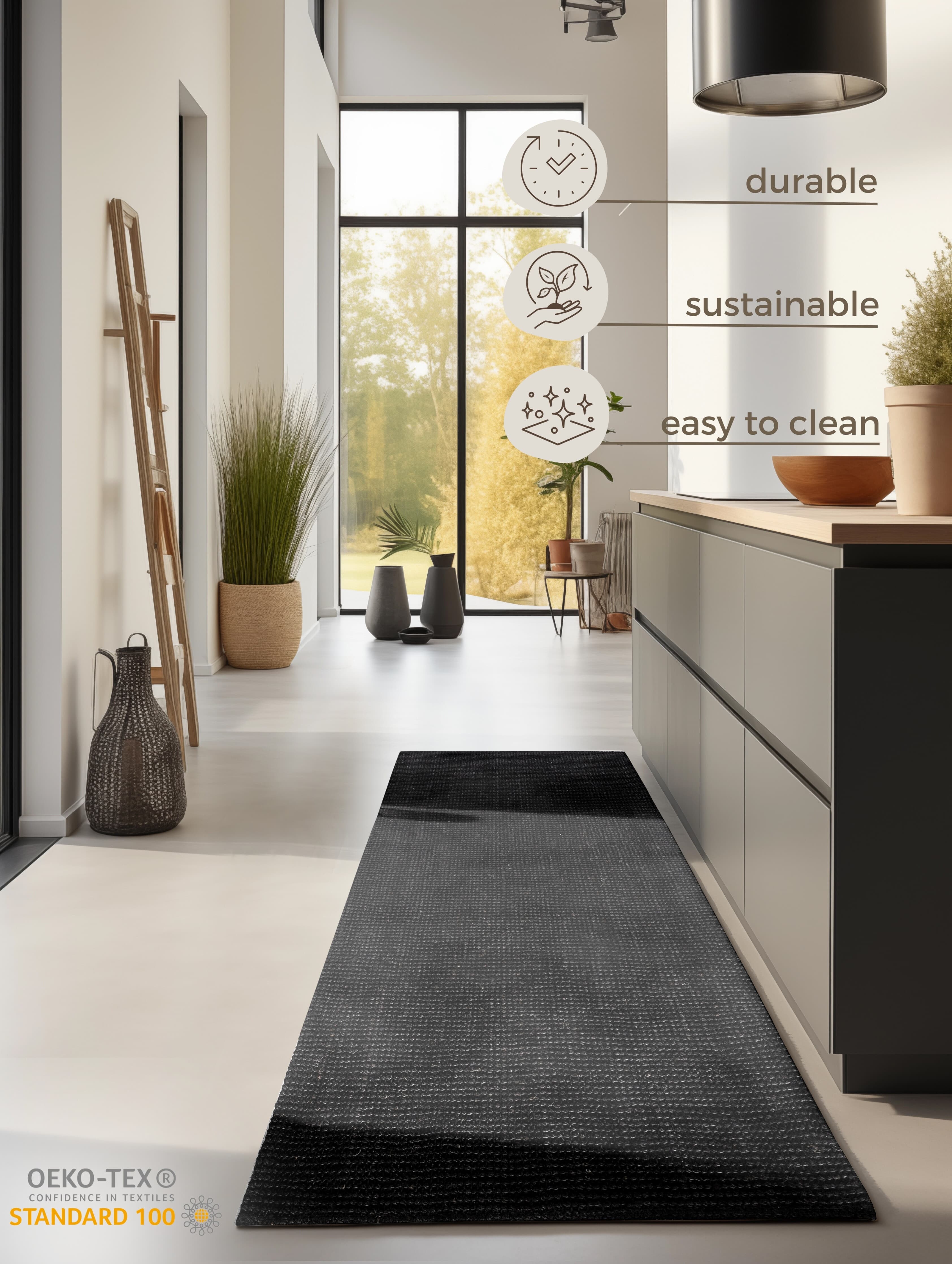 Běhoun Bouclé Jute 105976 Black 8