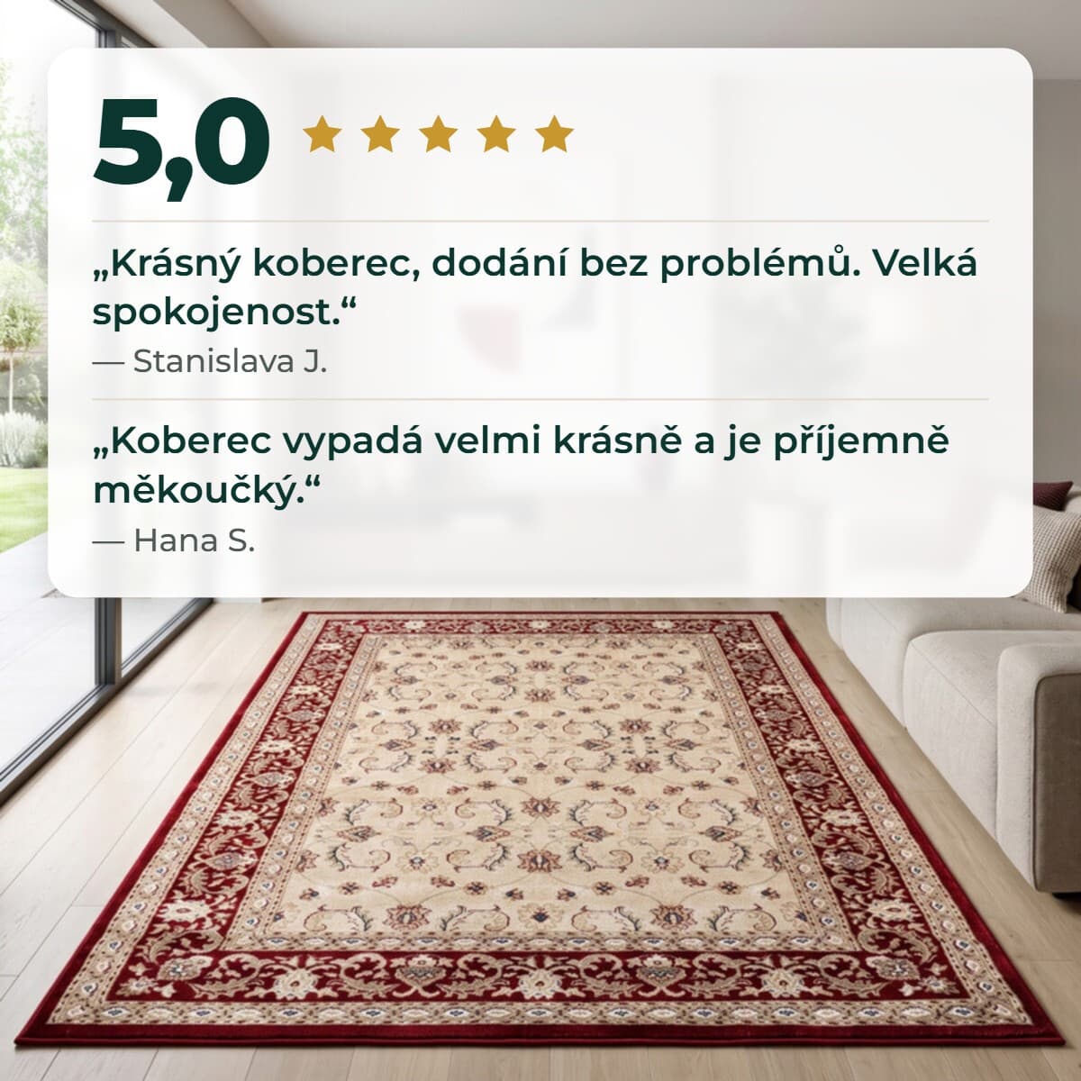 Kusový koberec Sultan 21 Red 7