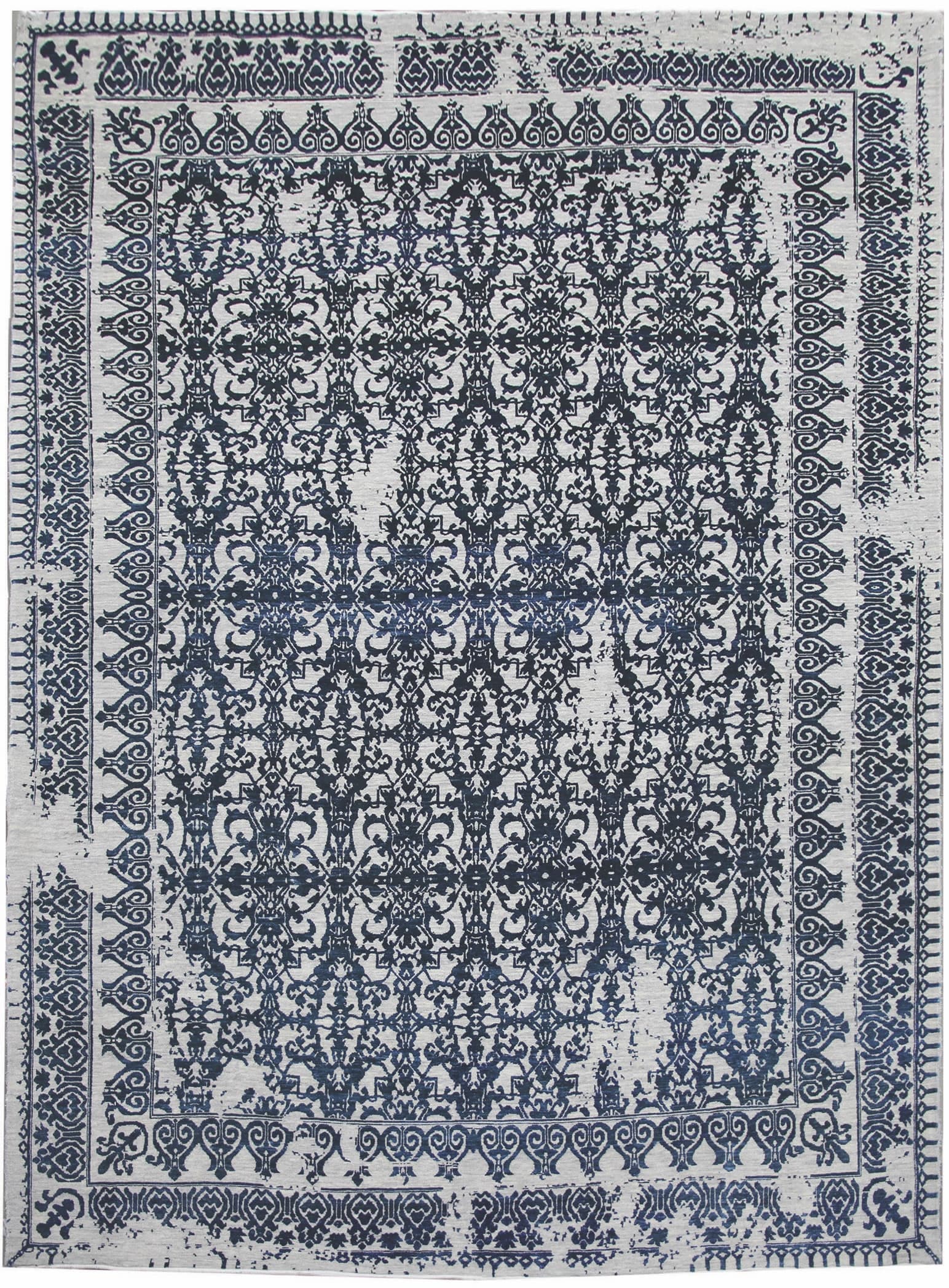 Ručně vázaný kusový koberec Diamond DC-JK 7 Silver/denim