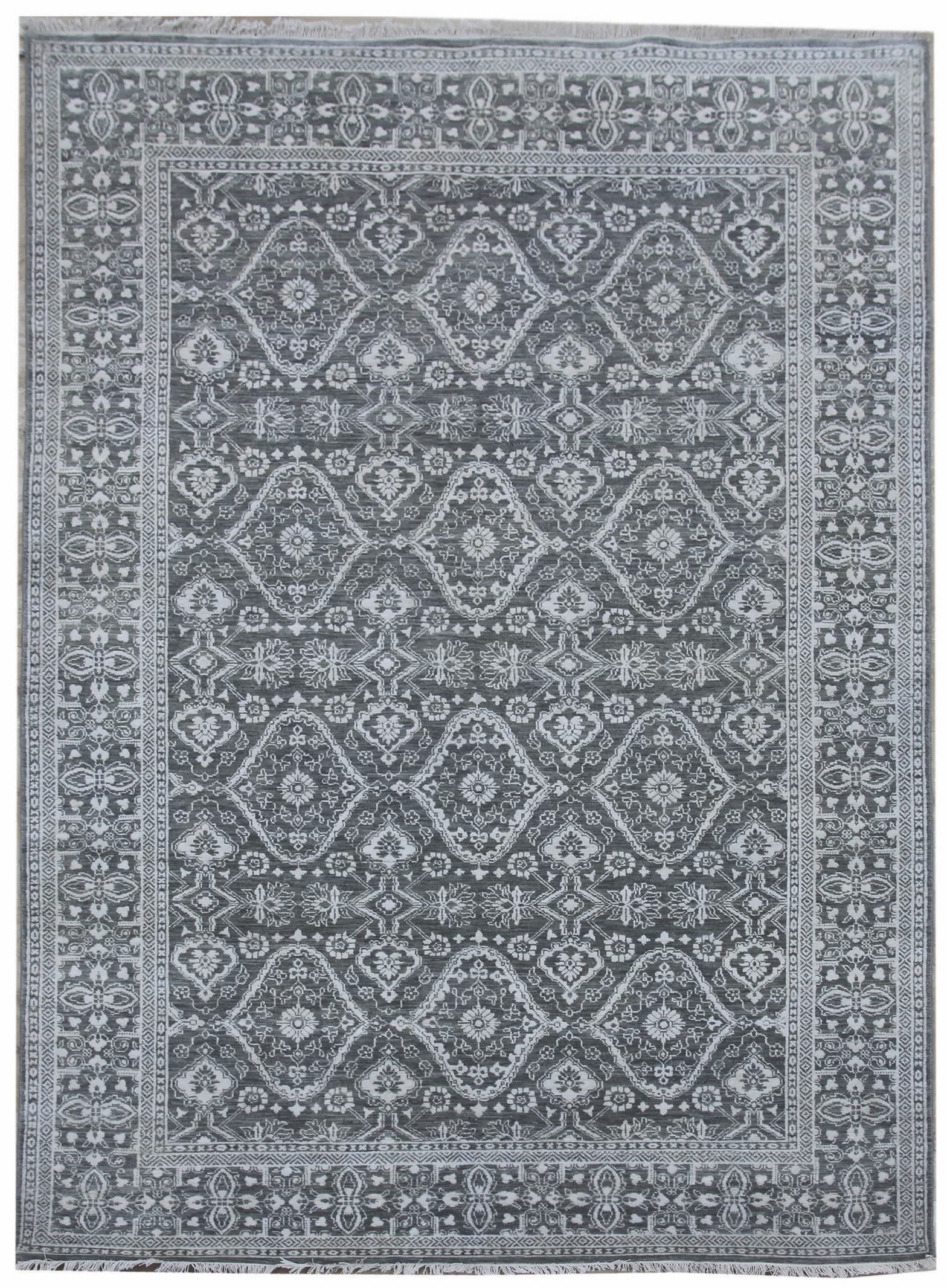 Ručně vázaný kusový koberec Diamond DC-Hali B Grey/silver